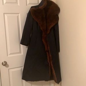Trench mink coat